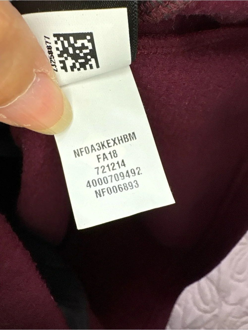 The North Face Men’s Retro Denali Hooded Jacket — Burgundy/Black S